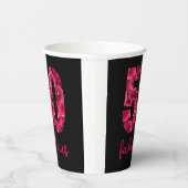 ピンクフローラ50と素晴らしい50th誕生日パーティー 紙コップ (右)