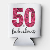 ピンクフローラ50と素晴らしい50th誕生日パーティー 缶クーラー (正面)