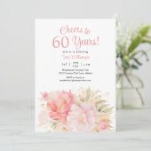 ピンクフローラ60誕生日応援~60年 招待状 (スタンド正面)