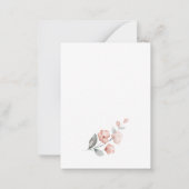 ピンクフローラ60誕生日植物学パーティー招待状 ノートカード (裏面)