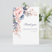 ピンクフローラ60誕生日 サンキューカード (スタンド正面)