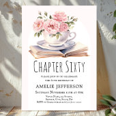 ピンクフローラ60thブックテーマ誕生日 招待状