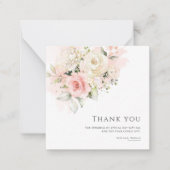 ピンクフローラ75thバースデーパーティーサンキューカード ノートカード (正面)