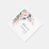 ピンクフローラ75thバースデーパーティー紙 スタンダードカクテルナプキン (角)