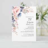 ピンクフローラ75th誕生日パーティーへの招待 招待状 (スタンド正面)