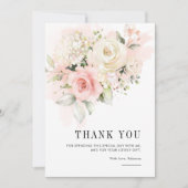 ピンクフローラ75th誕生日パーティー サンキューカード (正面)