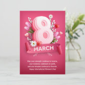 ピンクフローラ8マーチ国際的ルウォメンズデー シーズンカード (スタンド正面)