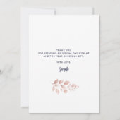 ピンクフローラ80誕生日水彩 サンキューカード (裏面)