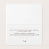 ピンクフローラ80thバースデーパーティーサンキューカード (内部フラット)