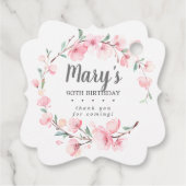 ピンクフローラ90誕生日ありがとう フェイバータグ (裏面)