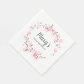 ピンクフローラ90誕生日 スタンダードランチョンナプキン (角)