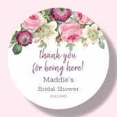 ピンクフローラ |ありがとうブライダルシャワースタンプ ラウンドシール