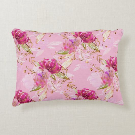ピンクフローラ アクセントクッション (正面)