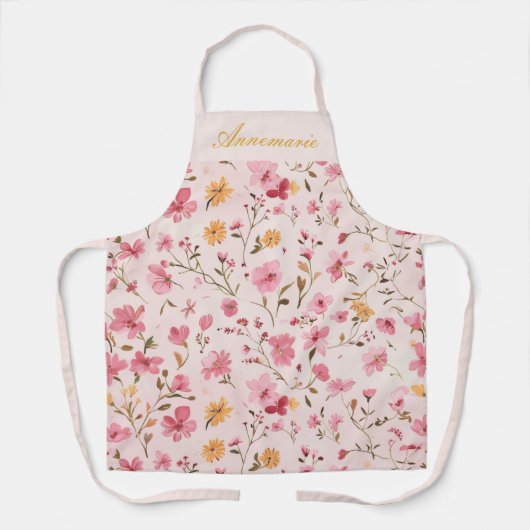 ピンクフローラ エプロン (正面)