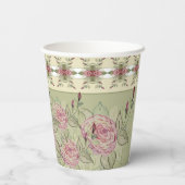 ピンクフローラ エレガント 紙コップ (裏面)