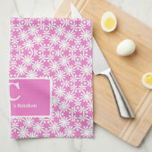 ピンクフローラ キッチンタオル (四つ折り)
