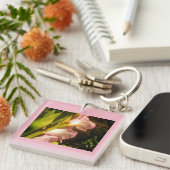 ピンクフローラ キーホルダー (正面右)