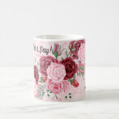 ピンクフローラ コーヒーマグカップ (中央)