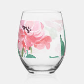 ピンクフローラ ステムなしワイングラス (左)