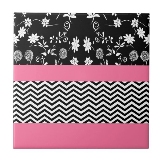 ピンクフローラ タイル (正面)