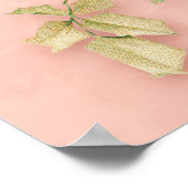 ピンクフローラ&ダイヤモンドティアラプリンセスベビーシャワー ポスター (角)