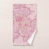 ピンクフローラ バスタオルセット (ハンドタオル)
