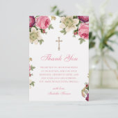ピンクフローラ |バプテスマサンキューカード サンキューカード (スタンド正面)