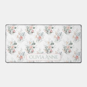 ピンクフローラ パーソナライズされた デスクマット (正面)