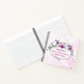 ピンクフローラ |プランと素晴らしアイディア ノートブック (内部)