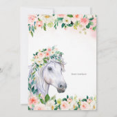 ピンクフローラ&ホース6thバースデーパーティー 招待状 (裏面)