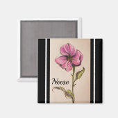 ピンクフローラ マグネット (正面/裏面)