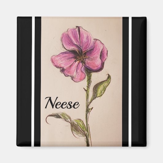 ピンクフローラ マグネット (正面)