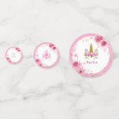 ピンクフローラ| ユニコーン誕生日パーティー コンフェッティ (正面)