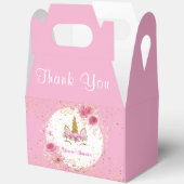 ピンクフローラ| ユニコーン誕生日パーティー フェイバーボックス (見開き)
