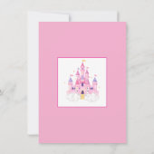 ピンクフローラ| ユニコーン誕生日パーティー 招待状 (裏面)