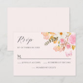 ピンクフローラ 出欠カード (正面/裏面)