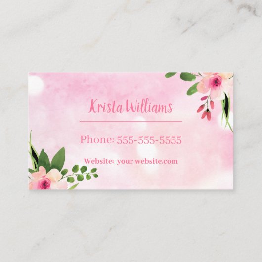 ピンクフローラ 名刺 (裏面)