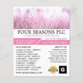 ピンクフローラ，園芸用サービス，園芸家 チラシ (正面)