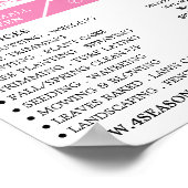 ピンクフローラ，園芸用サービス，園芸家 ポスター (角)