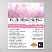 ピンクフローラ，園芸用サービス，園芸家 ポスター (正面)