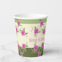 ピンクフローラ（緑） 紙コップ