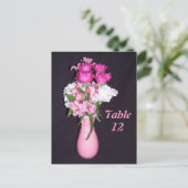 ピンクフローラ – 表番号はがき ポストカード (スタンド正面)