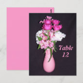 ピンクフローラ – 表番号はがき ポストカード (正面/裏面)