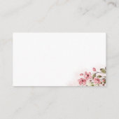 ピンクフローラQRコード結婚のウェブサイト詳細 エンクロージャーカード (裏面)