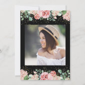 ピンクフローラRN看護卒業パーティーの写真 招待状 (裏面)