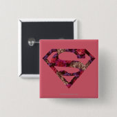 ピンクフローラSシールド 缶バッジ (正面&裏面)