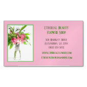 ピンクフローリスト マグネット名刺 (正面)