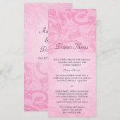 ピンクフローリッ結婚シュのメニュー メニュー (正面/裏面)