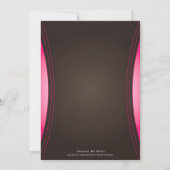 ピンクフーカパーティの招待状 招待状 (裏面)