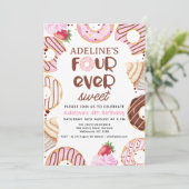 ピンクフーレバースイートドーナツ4thパーティー 招待状 (スタンド正面)